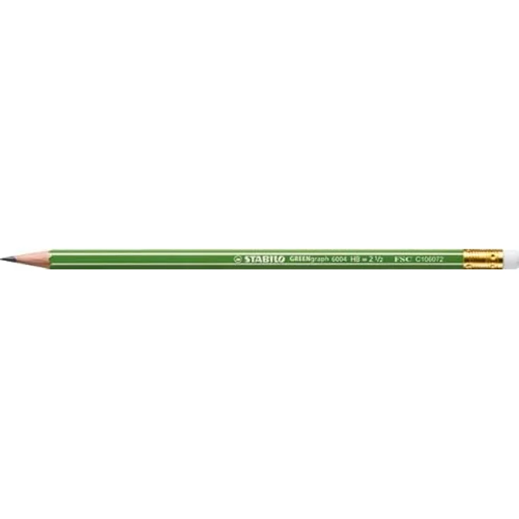 STABILO GREENgraph, Umweltfreundlicher Bleistift mit Radiergummi, 100% FSC-zertifiziertes Holz, 60er Display, Härtegrad HB – Bild 2