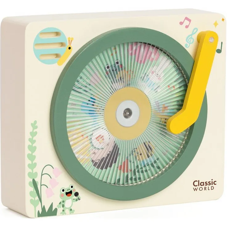 Classic World Spieluhr Retro mit Sound, 22,2x18x8,3 cm, empfohlen für Kinder ab 2 Jahren