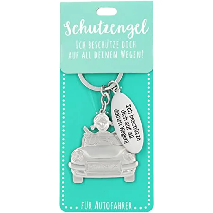 Depesche 11343-002 Schutz-Engel Schlüssel-Anhänger für Männer und Frauen aus Metall, Glücksbringer für Auto-Fahrer, ideal als kleines Geschenk für die Liebsten unterwegs