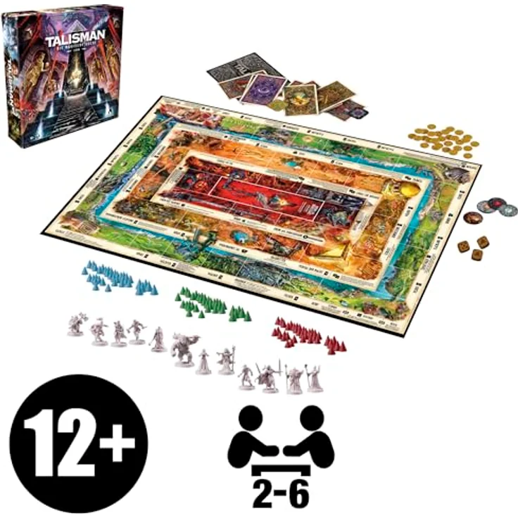 Avalon Hill Talisman: Die magische Quest Brettspiel, 5. Auflage - Deutsche Version, 12 detaillierte Figuren, epische Reise – Bild 2