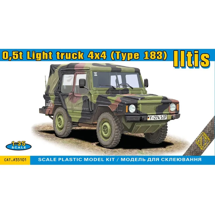 Ace 0,5t Light Truck 4x4 (Type 183) Iltis, Modellfahrzeug mit Allradantrieb und robustem Design