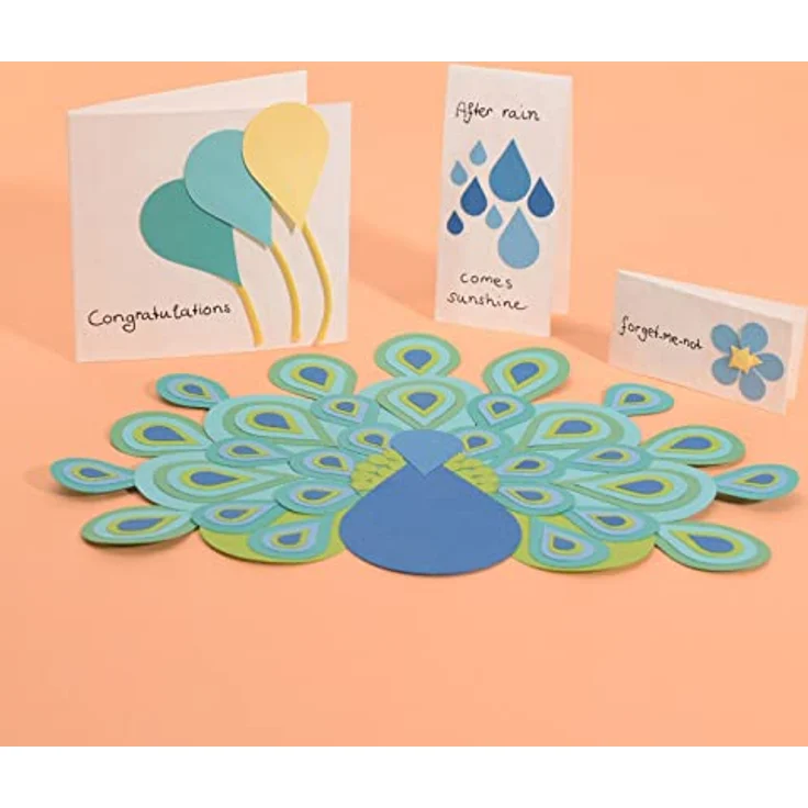 Vaessen Creative Motivstanzer Tropfen, 3.3 x 5.1 cm, für Bastelpapier, präzise Motive, kinderfreundlich, langlebig – Bild 5