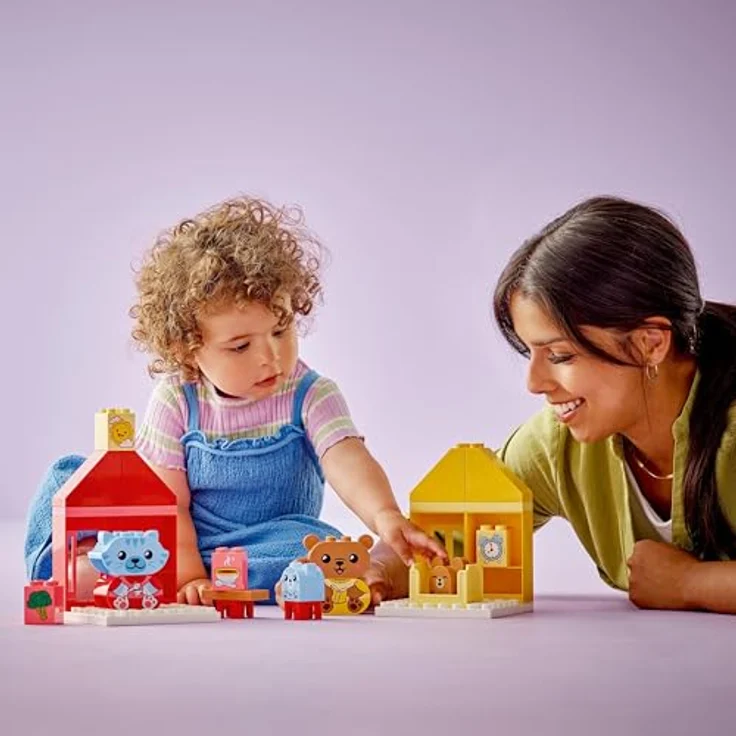 LEGO DUPLO Alltagsroutinen: Essen & Schlafenszeit, Kleinkind-Lernspielzeug zur Förderung der sozialen und emotionalen Entwicklung, mit 4 Tierfiguren, Geschenk für Kinder ab 18 Monaten 10414 – Bild 5