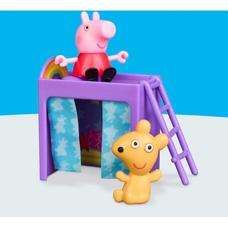 Peppa Pig Peppas Kinderzimmer-Set, 8-teilig mit 1 beweglicher Figur und möbelierten Accessoires, passt zu Peppas großem Haus, Vorschulspielzeug für Kinder ab 3 Jahren – Bild 4