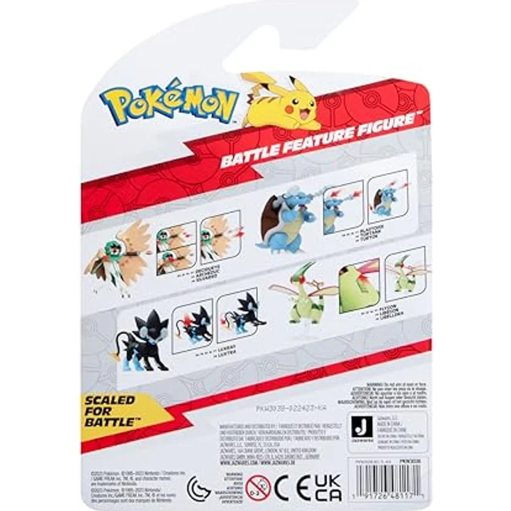Pokémon PKW3038 - Battle Feature Figure - Silvarro, 11,5 cm bewegliche Sammelfigur mit dynamischen Charakterkampf-Funktionen – Bild 3