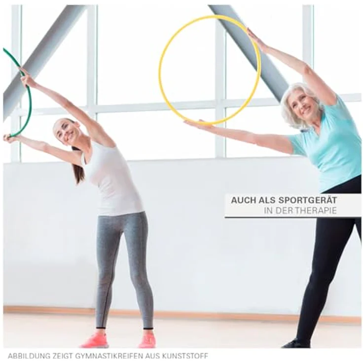 Sport-Tec Gymnastikreifen aus Holz, Hula Hoop, Trainingsreifen, Turnreifen, Fitnessreifen, Gymastik Kreis, Gewichtsreduktion, 80cm – Bild 6