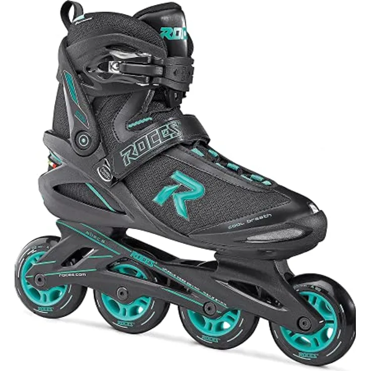 Roces Damen Icon Inliner, Black/Aqua, 39
