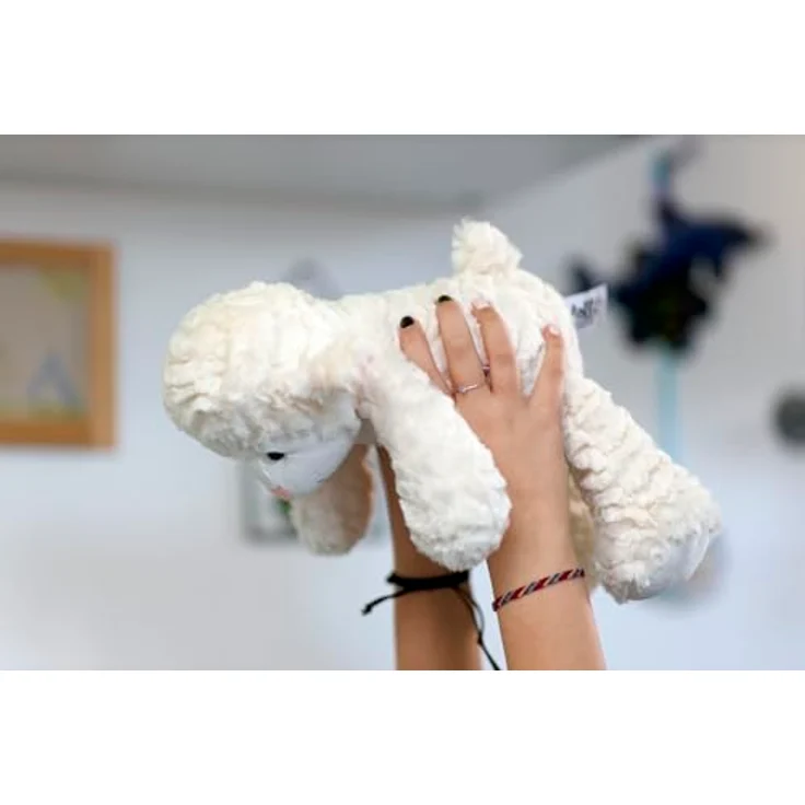 Mollis Kuscheltier - Kuschelschaf - 36 cm - Plüschtier-Schaf - Kinder-Kuscheltier - weiches Stofftier für Kinder und Babys - Flauschiges Schaf für lange Kuschelstunden - Langlebig und pflegeleicht - Einzigartiges Design - Sichere Handhabung - Perfekte Geschenkidee – Bild 3