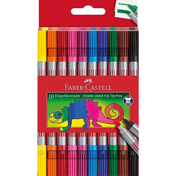 Faber-Castell 205072 - Stifte Set mit Filzstiften und Buntstiften, 22-teilig, für Kinder und Erwachsene – Bild 2