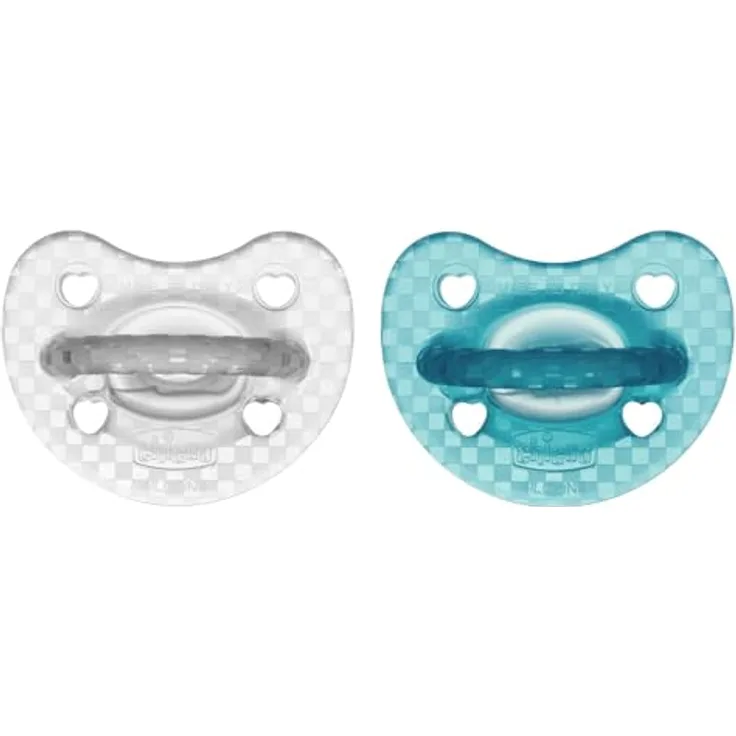 Chicco Physio Forma Luxe Schnuller, 2 Stück, fördert gesunde Zahnentwicklung, Grey/Mint, 16-36 Monate