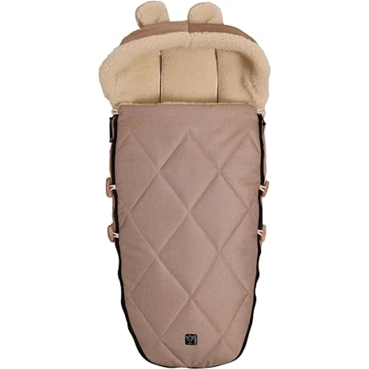 Kaiser 65825 XL EARS WOOL, Woll Fußsack für Kinderwagen und Fahrradanhänger, schmutzunempfindlich, sand melange – Bild 1