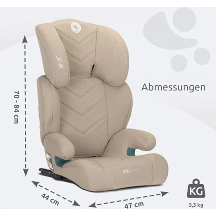 Lorelli Speed GT i-Size Kindersitz, Gruppe 2/3, für Kinder 100-150 cm, höhenverstellbare Kopfstütze, Isofix, ab 4 bis 12 Jahre – Bild 6