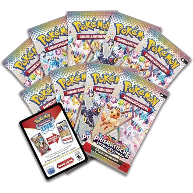 Pokémon Top-Trainer-Box Karmesin & Purpur – Prismatische Entwicklungen (1 Vollbild-Promokarte, 9 Boosterpacks & Premium-Zubehör) – Bild 5