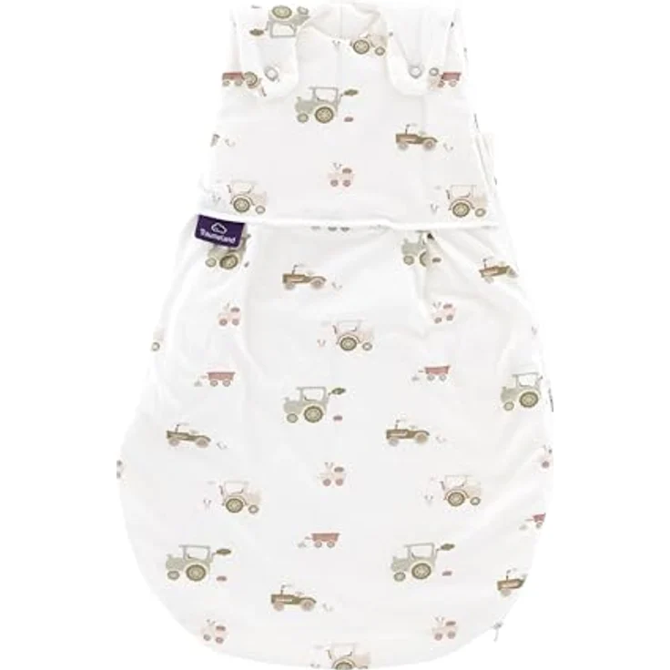 Träumeland LIEBMICH Babyschlafsack Little Farm grün | mitwachsender Ganzjahresschlafsack für Sommer und Winter | 2.5 TOG | Öko-Tex 100 zertifiziert | ab 0 Monate – Bild 1