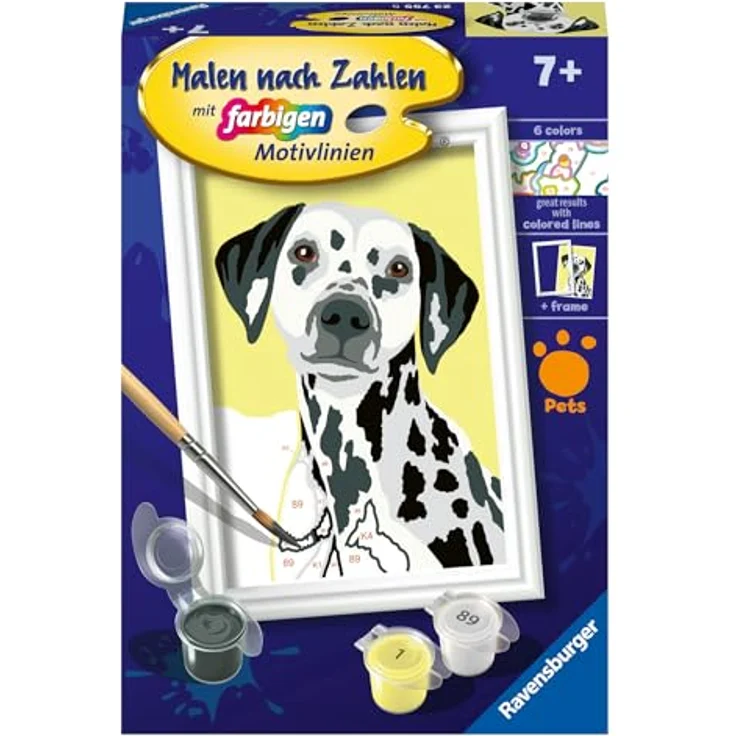 Ravensburger - Malen nach Zahlen 23755 - Niedlicher Hund - Kinder ab 7 Jahren – Bild 1