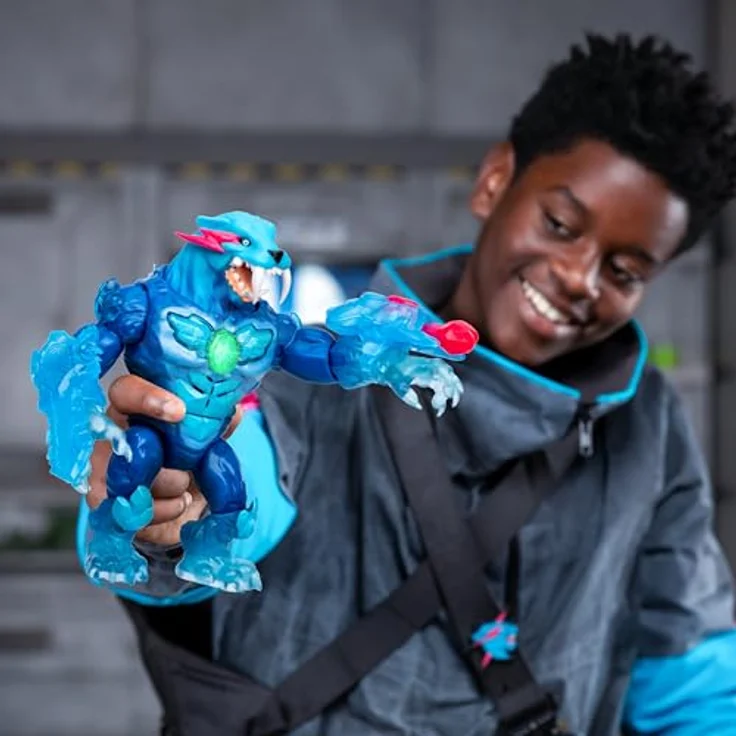 Moose Toys MR BEAST LAB S2 Cryo Lab, Sammelfigur Set mit Panther und Tiger, 18 cm groß, über 30 Soundeffekte, 2 Waffen, inkl. Demobatterien – Bild 7