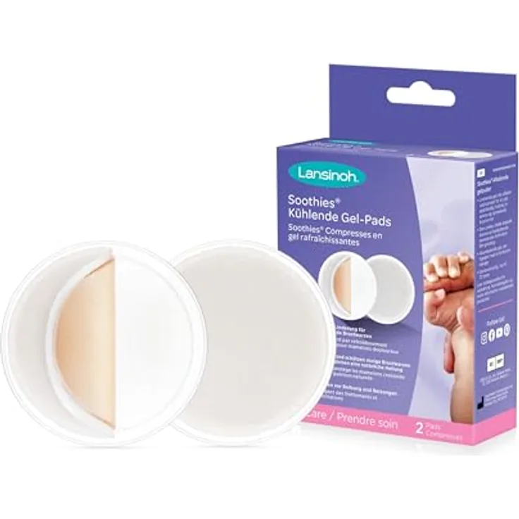 Lansinoh Soothies Kühlende Gel-Pads - 2 Stück - beruhigen und schützen schmerzende & rissige Brustwarzen - ermöglichen natürliche Heilung