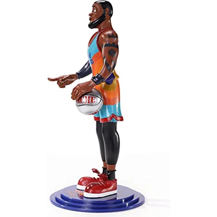 The Noble Collection Space Jam 2 - Lebron Bendyfig, flexible Sammelfigur mit Stand, 19 cm Höhe, offiziell lizenziert – Bild 5
