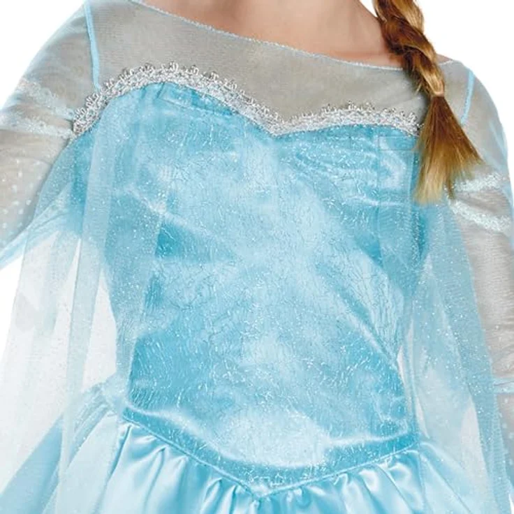Disguise Disney Die Eiskönigin Elsa Kinderkostüm Classic, hellblau, Gr. S (4-6) – Bild 4