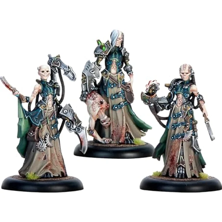 Steamforged Games Warmachine: Cryx Necrofactorium Core Expansion, Brettspiel mit Nekromechanischen Thralls und Nekrochirurg Sepsira – Bild 4