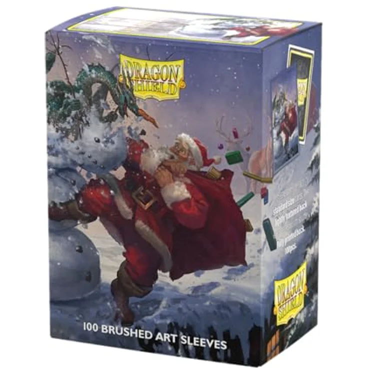 Dragon Shield Brushed Art Sleeves Christmas 2025, 100 Stück - Hochwertige TCG-Schutzfolie für Pokémon, Magic: The Gathering, Flesh & Blood und One Piece, 63x88 mm – Bild 1