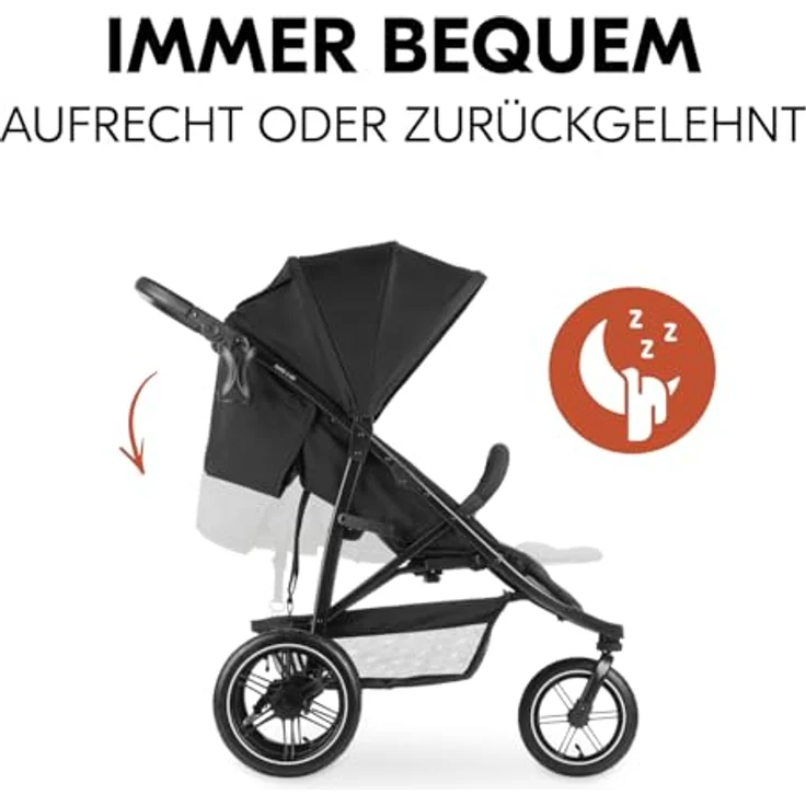 Hauck Kinder-Buggy Dreiradbuggy, Rapid 3 Air, black, Lufträder, bis 22 kg belastbar - Preisvergleich – Bild 6