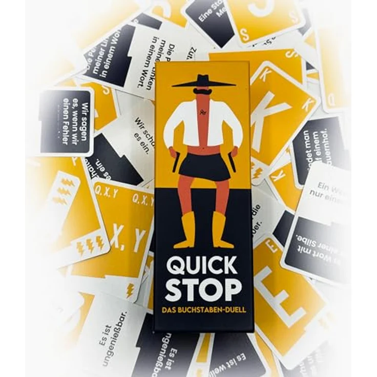 ATM Gaming Quickstop - Das Buchstaben-Duell - Kartenspiel für Jugendliche und Erwachsene - Schnell und Verrückt - 2 bis 7 Spieler - Kartenspiel ab 10 Jahren - Familienspiel – Bild 4