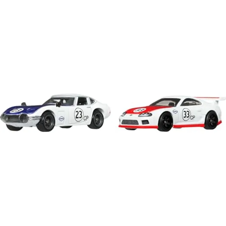 Mattel Hot Wheels Premium Car Culture 2er-Pack Fahrzeuge 1:64, Real-Riders-Reifen, Metall-/Metall-Karosserie, Sammleredition, JBL03