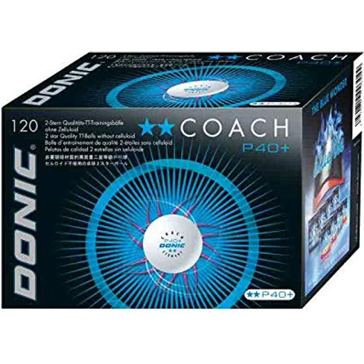 DONIC Ball Coach P40+ ** Tischtennisbälle, 120er Pack, aus Kunststoff, weiß – Bild 2