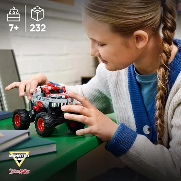 LEGO Technic 42200 Monster Jam™ ThunderROARus™, Spielzeug-Monstertruck mit Rückziehmotor, Mehrfarbig, 232 Teile – Bild 6