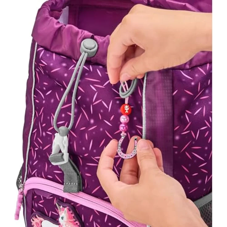 Step by Step Kindergartentasche Pretty Unicorn Nuala, Rosa, ergonomisch gepolstert, mit Wechselmotiven und umfangreichem Stauraum – Bild 2