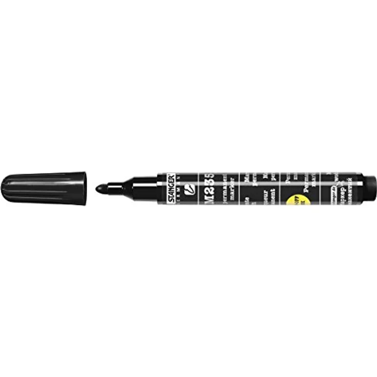 Stanger 712000 Marker 235, schwarz - Filzstift mit hoher Deckkraft und präziser Spitze – Bild 1