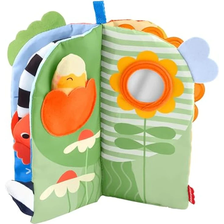 Fisher Price Balanced Beginnings Jahreszeiten-Stoffbuch, sensorisches Babybuch mit saisoninspirierten Designs, geeignet ab 0 Monaten – Bild 1