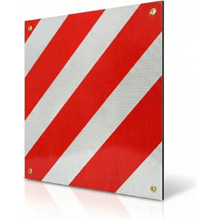 Mucola 2in1 Warntafel Spanien und Italien, Aluminium 500mm, rot-weiß, reflektierend, wetterfest, inkl. 4 Spannseile – Bild 8