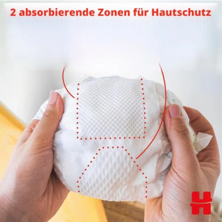 Huggies Extra Care Einwegwindeln Größe 2, 3-6 kg, hypoallergen, mit Feuchtigkeitsanzeige, 24 St. – Bild 7