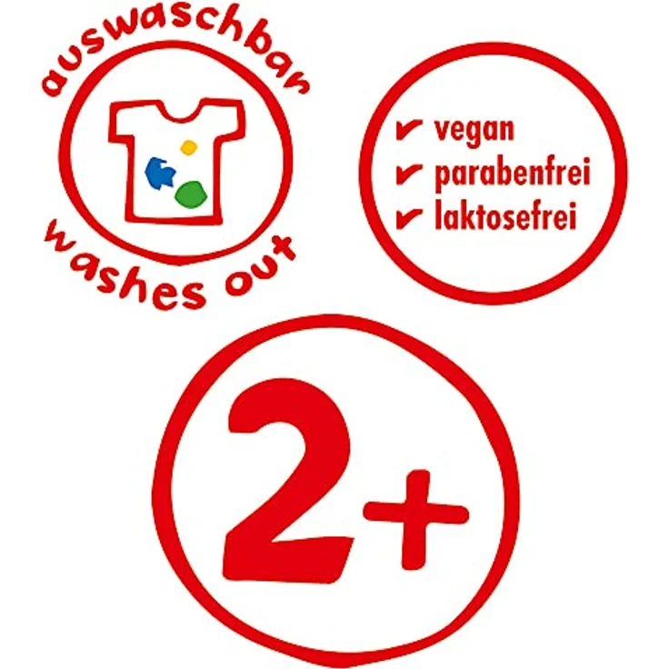 Marabu KiDS Fingerfarben Set, 6x100 ml in Gelb, Rot, Blau, Grün, Weiß und Schwarz, sicher und abwaschbar für Kinder ab 2 Jahren – Bild 3