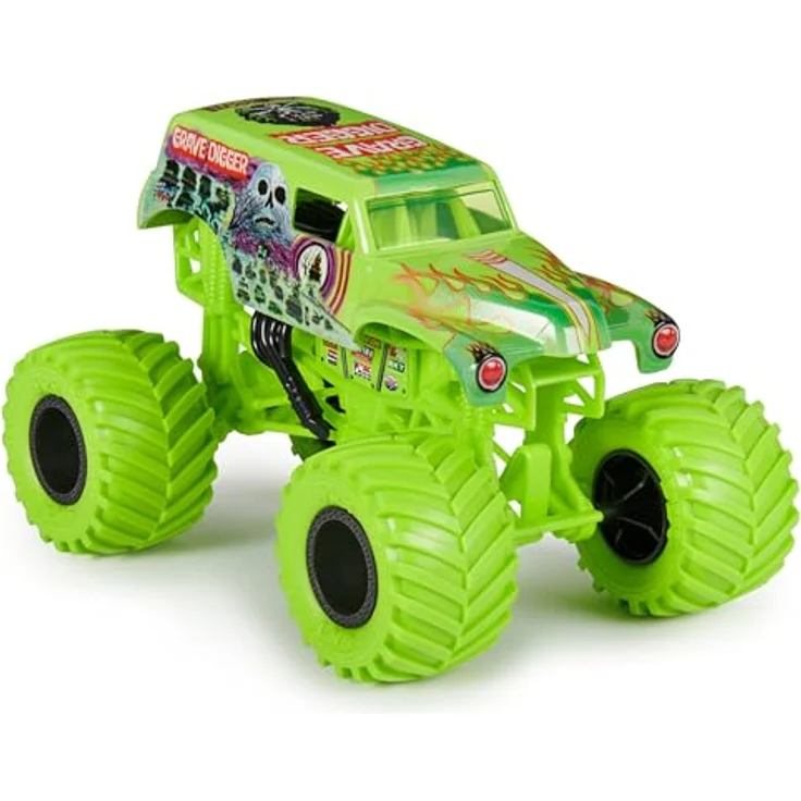 Monster Jam, Grave Digger Monster Truck, detailreiches Metall-Spritzguss-Fahrzeug im Maßstab 1:24, für Kinder ab 3 Jahren – Bild 3