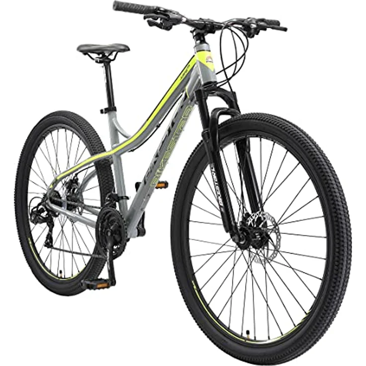 BIKESTAR Hardtail Aluminium Mountainbike 29 Zoll, 21 Gang Shimano Schaltung mit Scheibenbremse | 18 Zoll Rahmen MTB Erwachsenen- und Jugendfahrrad | Grau – Bild 1