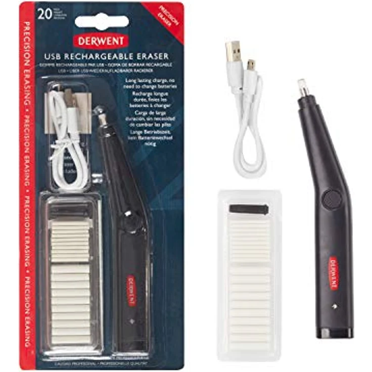 Derwent USB-Wiederaufladbarer Radierer, Ideal für Präzises Radieren, Professionelle Qualität, 2305810 – Bild 4