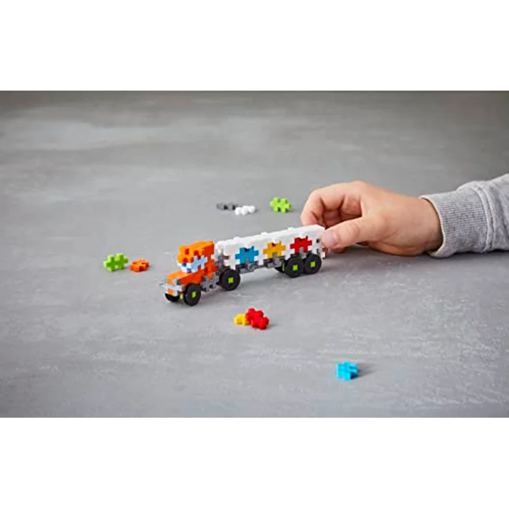 Plus-Plus 9604287, Geniales Konstruktionsspielzeug, Lastwagen, Kreativ-Bausteine Tube, 100 Teile, Bunt – Bild 4