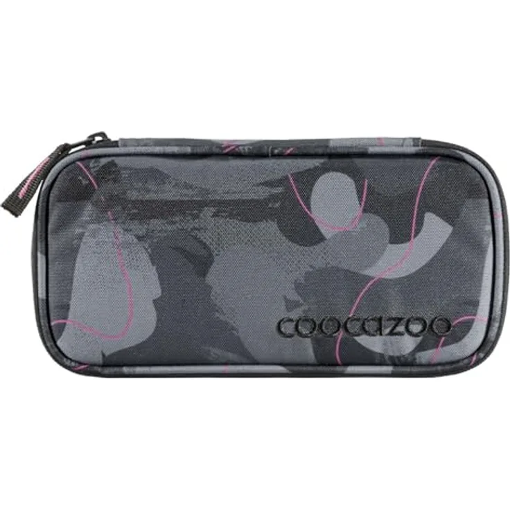 Coocazoo Mäppchen „Bubble Brush”, grau-rosa, Federmäppchen, großes Hauptfach, Schlaufen für Zirkel, Geodreieck und Lineal, Stundenplanfach, Stiftehalter, Reißverschlussfach, ab der 3. Klasse