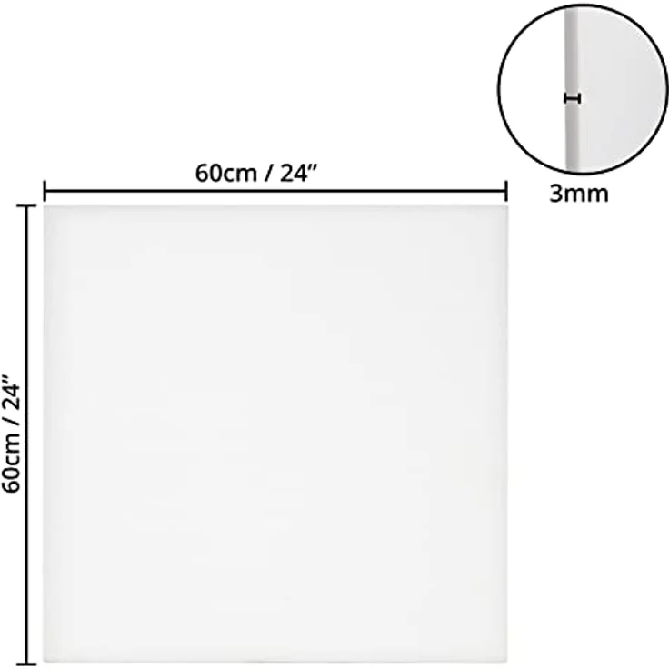 Belle Vous 3 Stk Leere Leinwände zum Bemalen – 60 x 60 cm – Vorgespannte Große Leinwand – Leinwände für Acrylfarben, Ölgemälde, Skizzen und Zeichnungen – Bild 2