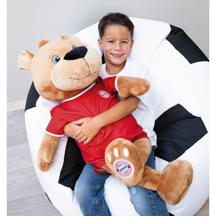 NICI 49076 Kuscheltier FC Bayern Bear Berni 80cm braun schlenkernd mit Trikot aus nachhaltiger Herstellung - Preisvergleich – Bild 3