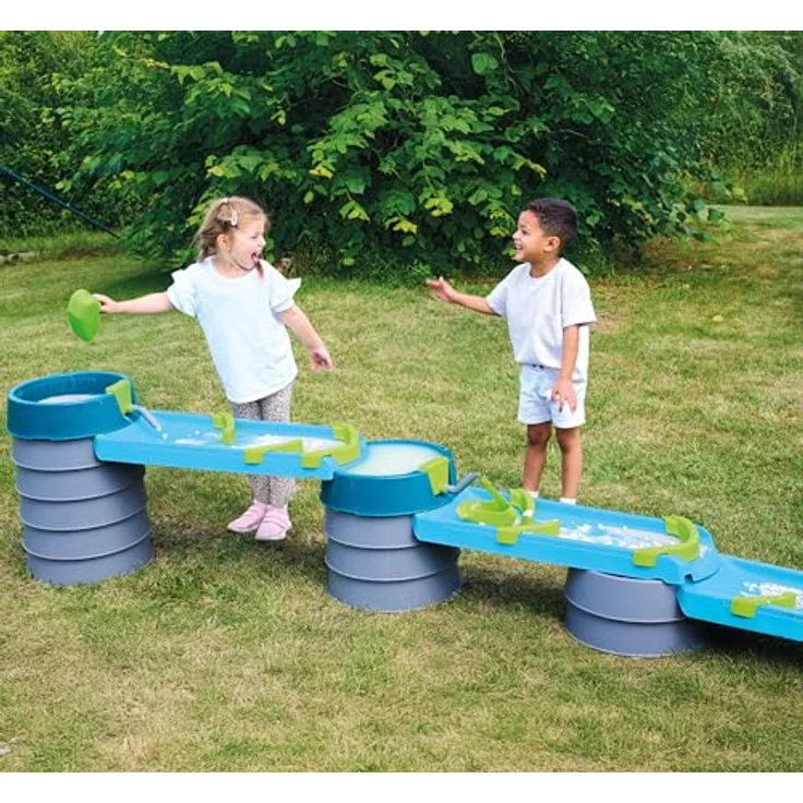 AquaPlay Mudway Stream, kombinierte Wasser- und Sandspielbahn mit 3m Wasserbahn, Schleusen und Becken, flexibles Stecksystem, wetterfest, für Kinder ab 3 Jahren – Bild 4