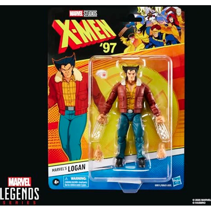 Hasbro Marvel Xmen Legends ENT 6, Logan Sammelfigur aus X-Men '97 mit 3 Accessoires, 15 cm, beweglich – Bild 2