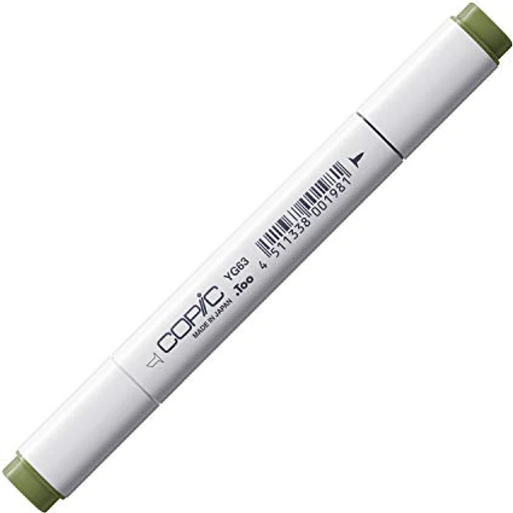 Copic Classic Marker Typ YG - 63, Pea Green, professioneller Layoutmarker mit dualem Spitzensystem, schnelltrocknend – Bild 1