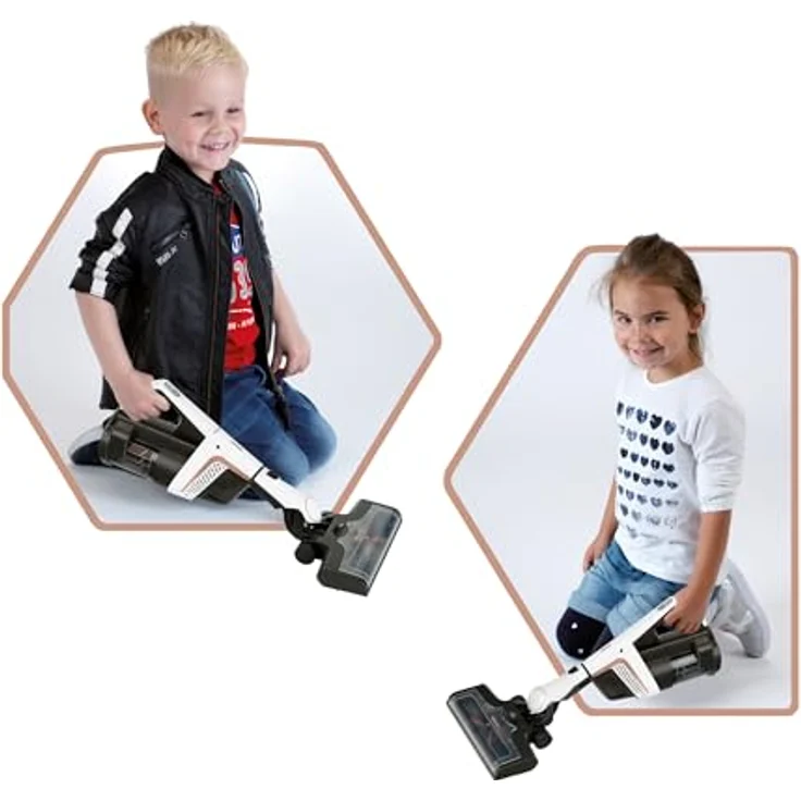 Theo Klein 6832 Miele Triflex Staubsauger, Interaktiver Spielzeugstaubsauger mit batteriebetriebenem Motor und flexibler Bodendüse, für Kinder ab 3 Jahren – Bild 4