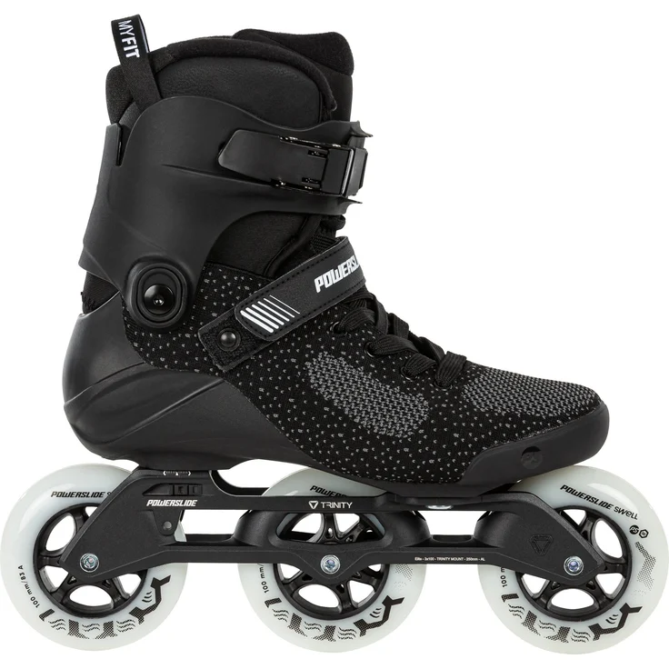 Powerslide Inlineskates Swell Lite Black 100, Fitness Skates mit herausnehmbarem Innenschuh – Bild 1