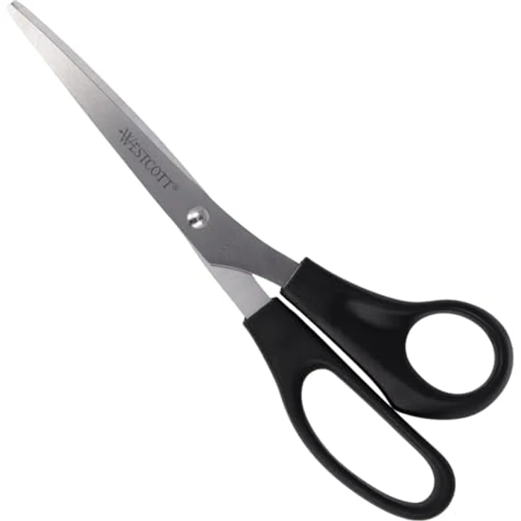 WESTCOTT Papierscheren 210mm, rostfreie Stahlklingen mit ergonomischem Kunststoffgriff, schwarz – Bild 1