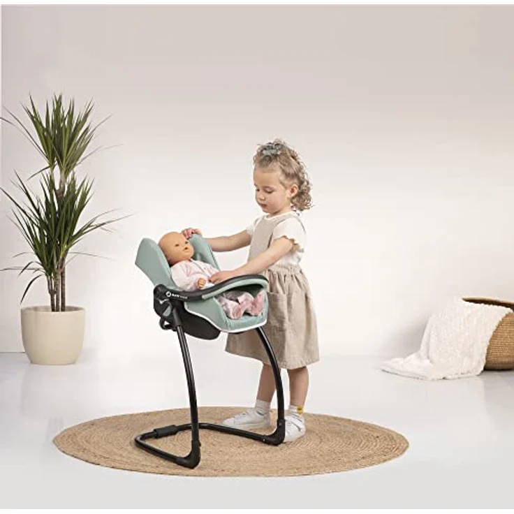 Smoby - Maxi-Cosi 3-in-1 Puppenhochstuhl - für Puppen bis 42 cm, Hochstuhl, Autositz & Schaukel-Sitz, Puppenzubehör für Kinder ab 3 Jahren – Bild 4